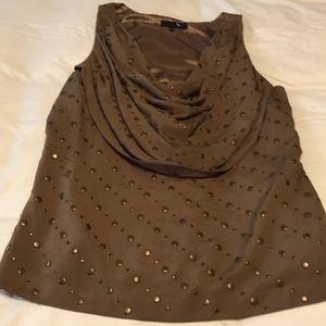 RYU NWOT Vintage Top embellished with brass studs